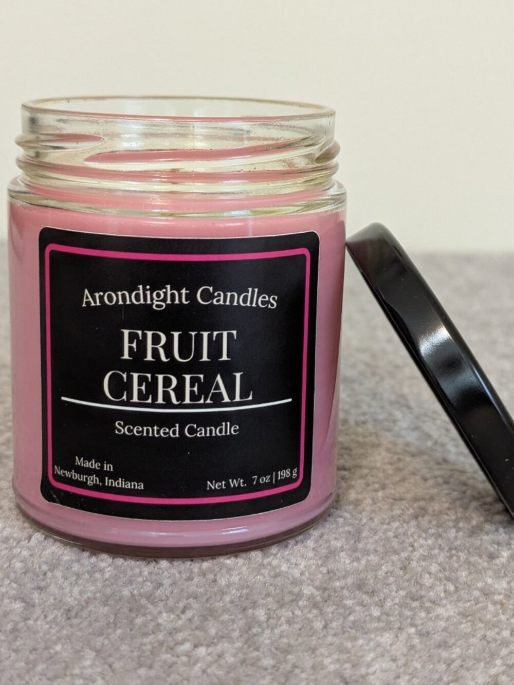 Fruit Cereal Scented Candle 9oz Jar Handmade Soy Wax Blend Home Fragrance - Picture 2 of 5